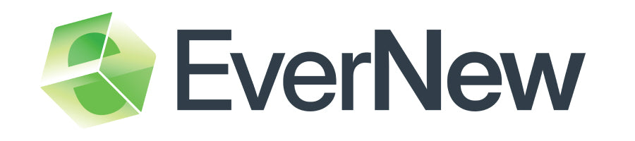 The EverNew logo, featuring a green 3D geometric cube icon on the left and the brand name 'EverNew' in dark gray sans-serif font on the right, set against a plain white background.